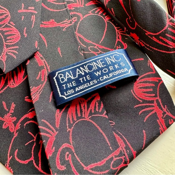 Vintage 1978 Red and Black Garfield Collectors Balancine Inc Necktie - Picture 5 of 7